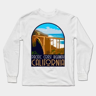 Pacific Coast Highway Decal Long Sleeve T-Shirt